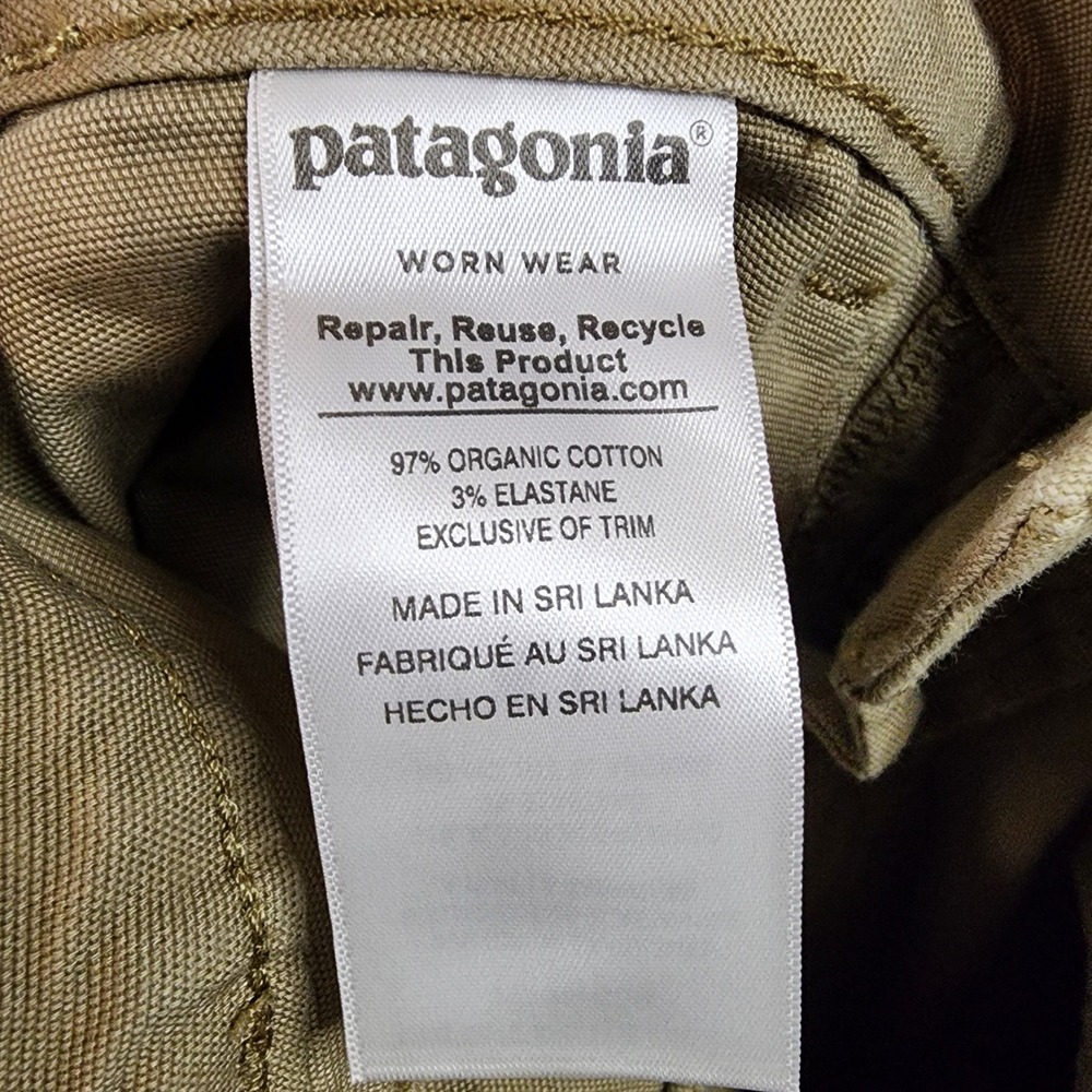Patagonia Wide Leg Cord Pants Women Size 8 Khaki Utility Organic Cotton - Picture 10 of 13